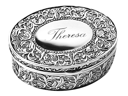 EDLE SCHMUCKSCHATULLE SCHMUCKKASTEN SCHMUCKKÄSTCHEN SCHMUCK BOX DOSE SILBER SAMT + BRILLIBRUM® FLYER - 6