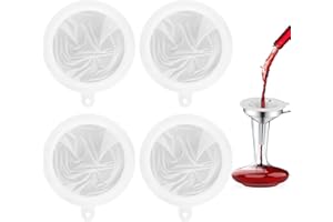 NAEBRO Sitko filtrujące, 4 sztuki, bardzo drobne sitko kuchenne, 100, 200, 300, 400, zestaw filtrów siatkowych, nylonowe filtry sitkowe, drobne sitko, filtr lejkowy, drobne oczka do kuchni, lejka, soku,