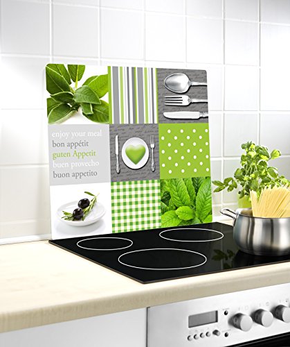 Wenko 2712925500 Multi-Platte Menu für Glaskeramik Kochfelder, Schneidbrett, Glas, mehrfarbig - 2