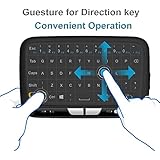 Full Touchpad 2.4GHz Mini Keyboard Mouse Touchpad Wireless Remote Combos Controls Google / Android TV Box, Smart TV, IPTV (Black)