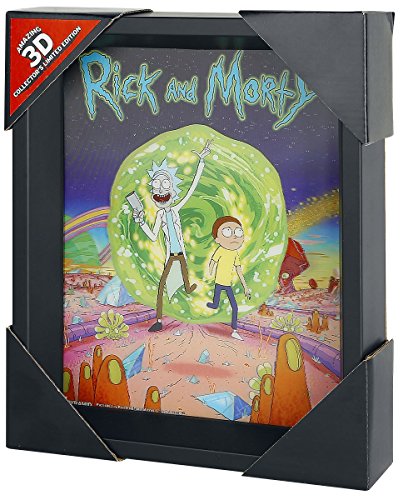 Rick And Morty Portal Póster 3D multicolor