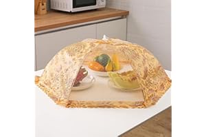 WUYUE HUA Grande copertura per alimenti in rete pop-up di alta qualità, pieghevole, per esterni, cucina, giardino, feste, barbecue, tenere lontano da mosche e insetti