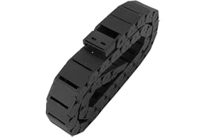 LANTRO JS - Chaîne de Trainage en Nylon Noir, Chaine Porte Cable en Nylon 15 x 30 mm, Chaîne de Transmission Plastique, Chaine de Trainage Porte-cable