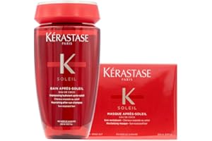 KÈRASTASE Kérastase Soleil After-Sun Duo Set (Shampoo & Masque) for Intensive Hydration and Heat Protection, 2 Piece Set, 50 ml, Hair Conditioner, Hair Treatment, for Adults, All Hair Types