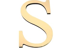 PATIKIL 19 cm (7,87 tum) 3D akryl alfabet spegel väggklistermärken bokstäver S självhäftande heminredning bokstav skylt konst
