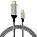 Produktbild USB-C auf HDMI 6FT, Yezala Geflochtene USB 3.1 Typ C zu HDMI Kabel 4K @ 60HZ (Thunderbolt 3 kompatibel) für Apple 2017/2016 Macbook pro, 2015 Macbook pro 12 ", ChromeBook Pixel, Galaxy S8 / S8 + / Not