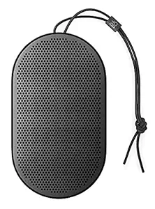 B&O Play Beoplay P2 Portable Bluetooth Speaker with Built-in Microphone (Black), 7.00 x 4.40 x 2.10 inches