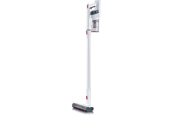 Severin Aspirateur Balai Multifonction sans Sac 22,2V sans Fil, 40 Min. d'autonomie, Brosse rotative High-Speed, Aspirateur Puissant avec éclairage LED, Filtre HEPA, Blanc, HV7152