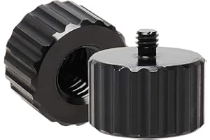 2 Pezzo Huepar Adattatore Filettato, 5/8"-11 Filetto Femmina a 1/4"-20 Filetto Maschio, Riduttore/Adattatore a viteper per Treppiede, Asta laser e Microfono Supporto