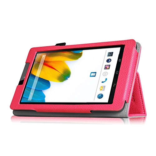 Fintie Odys Connect 7 Pro / Connect 7 Hülle Case – Slim Fit Folio Premium Kunstleder Schutzhülle Cover Tasche mit Ständerfunktion für Odys Connect 7 Pro / Odys Connect 7 17,8 cm (7 Zoll) Tablet-PC, Magenta - 5