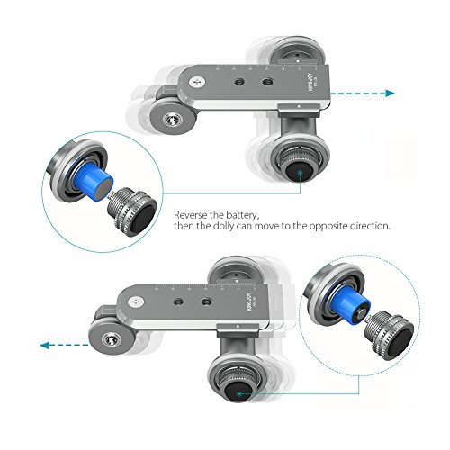 Andoer Kingjoy PPL-06 motoris     lectrique 3 roues vid  o poulie voiture Dolly Rolling Slider Skater pour Canon Nikon Sony DSLR cam  ra   Clip support Smartphone pour iPhone 7 7s 6 6s Samsung Huawei