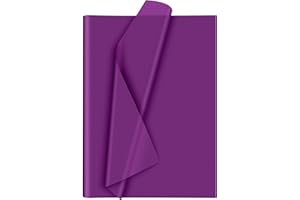Morcheiong Lot de 60 feuilles de papier de soie violet pour emballage cadeau en vrac pour bricolage, artisanat, floral, anniversaire, Halloween, fête, festival (50 x 37 cm)