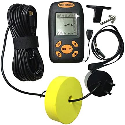 Cutepet Fish Finders Portable Fishing Sonar Sensor Wired Depth Finder Echo Sounder Depth Range Max About 100M/328Ft TF-9035