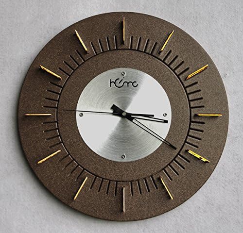 NAUY 14 inches mute living room wall clock movement pocket clock large living room Electric wave clock Stable time precision clocks ( Color : Bronze )
