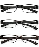 VEVESMUNDO Damen Herren Lesebrillen Metall Augenoptik Brille...