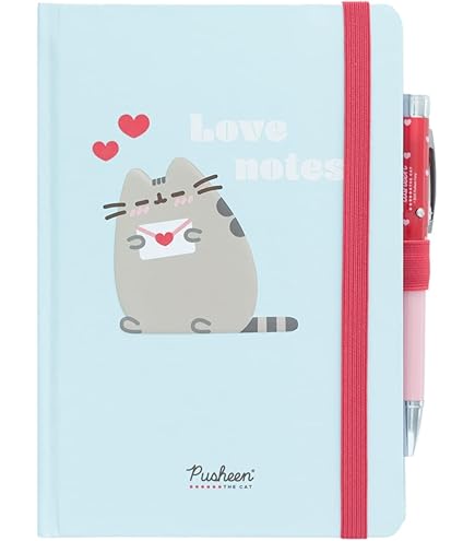 Raccoglitore A4 Pusheen A 4 Anelli - Cartella Rigida Con Elastico, Design Super Carino