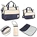 GSPStyle Women Nylon Oxford Nappy Bag Diaper Bag Changing Bag 5pcs In Pack Black