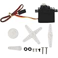RC Servo, Core Motor Servo 17G Metal Gear Servo RC Digital Servo Upgrade Replacement Parts Compatible with RC Models.(Black)
