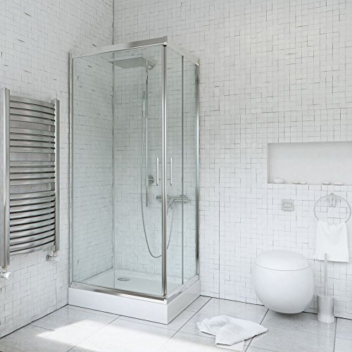 80x80cm coin carré salle de bains transparente bain cabine de douche enceinte...