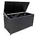 Produktbild mewmewcat Auflagenbox Gartenbox Aufbewahrungsbox 150 x 50 x 60 cm Polyrattan Schwarz