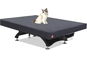 ClawsCover 7FT Billiard Pool Table Cover,Heavy Duty Waterproof Indoor Outdoor All Season Sun Rain Snow Dust Protection 600D Oxford Cloth Snooker Table Covers(7FT-90L x 51W x8H in),Dark Grey