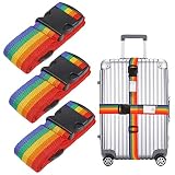 Incluye 6 piezas, ayuda a asegurar que su maleta esté ajustada y la maleta sea de colores brillantes, lo que le permite encontrar su maleta en menos tiempo