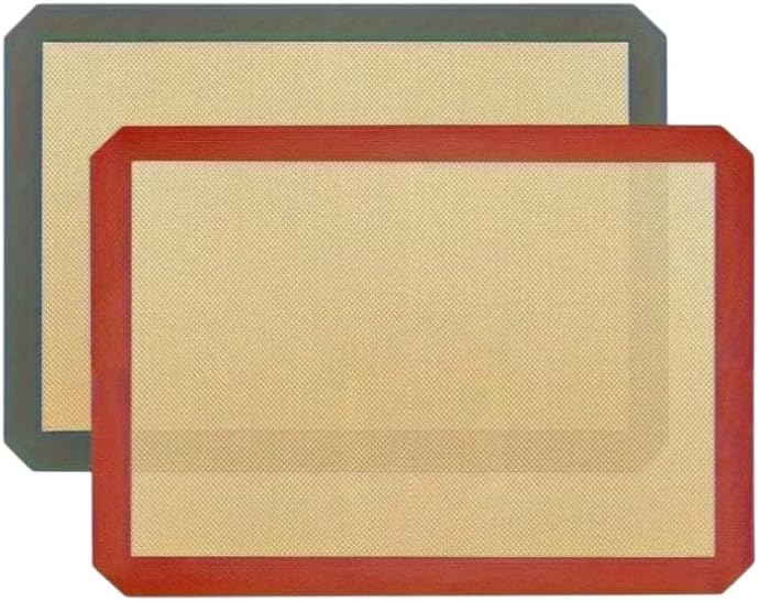 AEE 2 Adet Kendiliğinden Yağlı Pişirme Matı Yanmaz Yapışmaz Yıkanabilir Fırın Matı 40x30