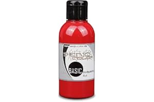 Senjo Color Basic Bodypainting I Maquillage du visage et du corps I cosmétiques, testés dermatologiquement I carnaval, maquillage pour enfants I 75ml I rouge