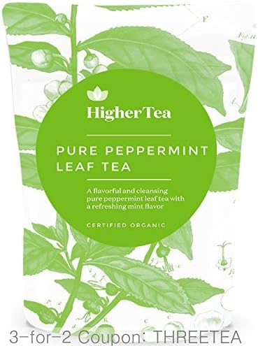 Pure Peppermint Leaf Tea 3 oz, By Higher Tea