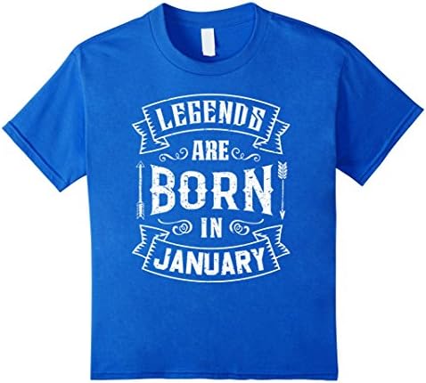 Legends Are Born In January Birthday Gift Shirt-Kids 10-Royal Blue