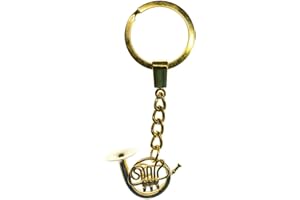 Miniblings French Horn Key Ring Chain Box Gold Plated Brass Music Chain