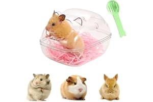 CaiYuanGJ Baño de Hámster, Hámster Pet Baño, Baño de Arena de Hámster, Hámster de Plástico Bañera, Sauna Baño de Hámster, con Pala, para Hamster Guinea Pig Hurón Gerbil Chinchilla