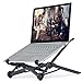 Produktbild ELUTENG Laptop Stand Foldable Cooling Kompatibel für 12-17Inch Notebook Adjustable Laptop Riser Tray Ultra Portable Laptop Holder 3 Height Kompatibel für Air/Pro/iPad Pro Black