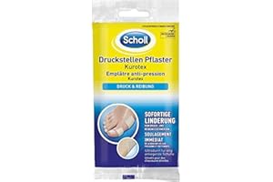 Scholl Lot de 5 pansements Kurotex pour points de pression, à découper, protègent contre les frottements et soulagent les douleurs de pression, extra fins et idéaux pour les chaussures ajustées, petit