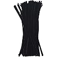 ProKart Premium Pipe Cleaner for Crafts and Hobby, Furry Sticks for Kids Projects, Fun Activity for Scrap Booking DIY Activities, 12 Inches, 30 Pieces (Black)