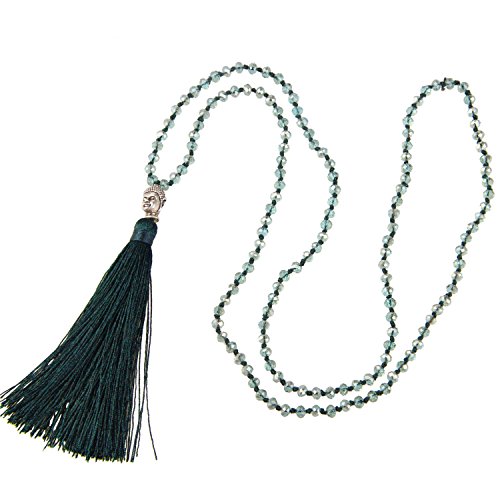 Vintage Crystal Silver Buddha Head Long Dress Accessories Necklace Tassel |  Desertcart Dominica