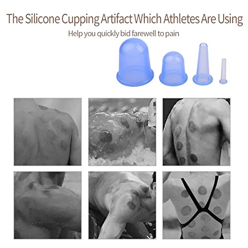 CkeyiN ®4pcs Silikon Ausschnitt Gesicht Körper Massage Schröpfen Cups - 8
