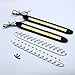 Produktbild 2 pcs Set Waterproof IP67 Rubber Flexible High Power 6W 12V Flip Slim Chip COB LEDs DRL Daylight Driving Light Daytime Running Light For Car Vehicle Universal (Straight Line, White)