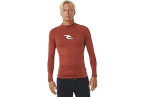 RIP CURL Men's Waves UPF 50 Performance Long Sleeve Rashguard Rash Guard Shirt