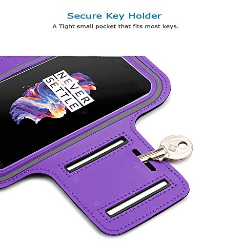 Armband-Case-Oneplus-5T-Armband-Case-for-Sports-Running-Jogging-Walking-Hiking-Workout-and-Exercise-Horseback-Riding-Shopping-Rollerblading-High-Quality-With-Key-Slots-by-AMPLE