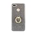 Produktbild Everainy Kompatibel für Huawei P9 Lite Mini/Y6 Pro 2017 Hülle Silikon Bumper Gummi Neu Cover mit Ring 360 Grad Ständer Hüllen für Huawei P9 Lite Mini Handyhülle Stoßfest Stoßstange Schutzhülle (Grau)