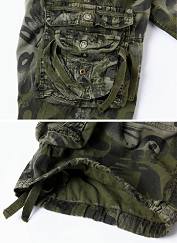 Mochoose Herren Sommer Casual Camouflage Baumwoll Twill Cargo Shorts Multi Taschen Outdoor Tragen Hosen - 5