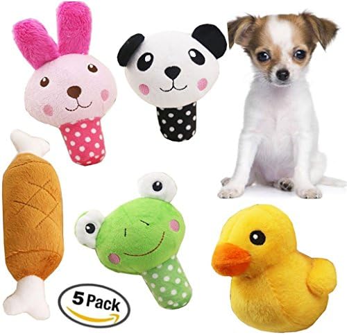Small Dog Toys Squeaky Dog Toys Pets Squeaky Toy YOTOLI Squeaky Dog Toys for Small Medium Dogs, 5 PCS Dog Plush Toys