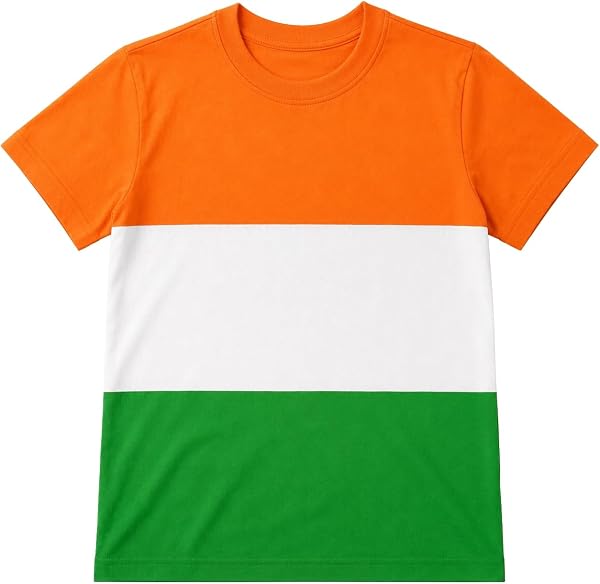AP Trend Jone Kids Tricolor Cotton T-Shirt for Boys & Girls | Color Block Half Sleeve Round Neck Tee | Soft Breathable Casual Wear | Regular Fit | Ages 2-16 Yea