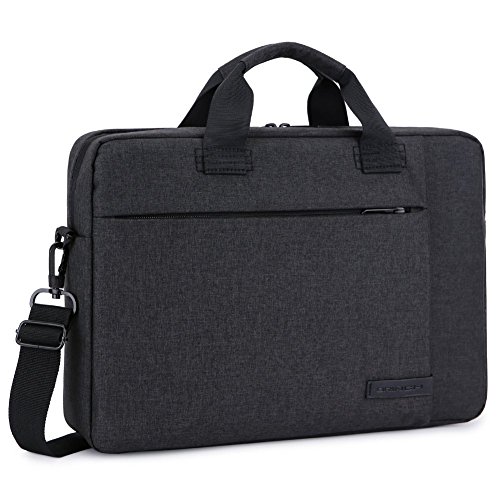 Laptop Tasche 15,6 Zoll, BRINCH stilvoll Nylon Laptop Messenger Bag Umhängetasche Schultertasche Aktentasche für 15-15,6 Zoll Laptop / Notebook / MacBook / Ultrabook / Chromebook Computers,Schwarz - 9