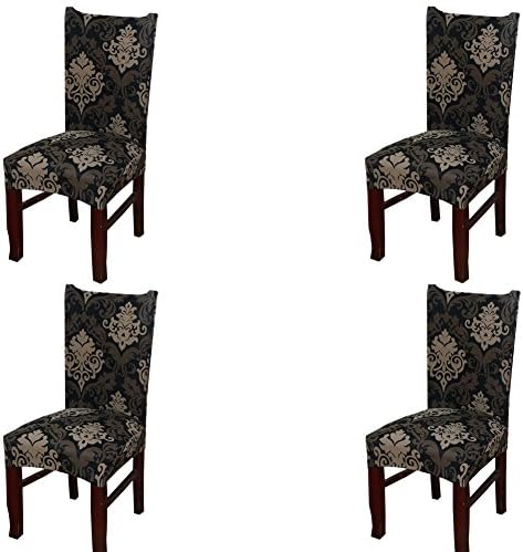 4 Pcs Dining Room Chair Slipcovers,Modern Seat Cover,Removable Washable Stretch Chair Covers For Valentine's Day Home Decoration,Wedding,Birthdays,Banquette (9)