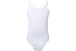 ranrann Maillot de Danza Ballet para Niña Tirantes Elástico Leotardo Body de Gimnasia Rítmica Correas Cruzadas Ropa Deporte de Yoga Baile Bailarina