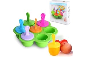 Ventdest Silicone Ice Lolly Moulds for Toddler and Baby, Colorful Kids Popsicle Mould with Sticks, BPA Free Food Grade Ice Pop Moulds, Small Ice Lolly Maker for DIY Ice Cream