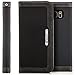 Produktbild Saxonia Tasche kompatibel mit Samsung Galaxy S7 Edge Hülle Flip Case Schutzhülle Handytasche Style Wallet mit Kartenfach Jeans Design Schwarz