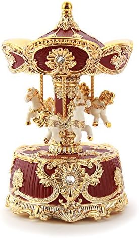 Comfot Merry-Go-Round Music Box Girl Child Birthday Gift Rotating - Meet Snowflakes